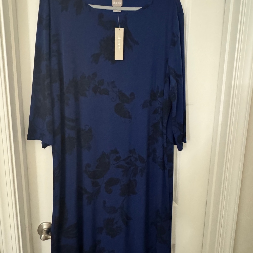 Chico's Blue Floral Dress
